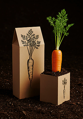 JPG 편집이미지 취미 사람없음 상자 흙 당근 패키지 홈가드닝 편집실사 AI포토 AI콘텐츠 식물 뿌리채소 CG 원예 파일형식