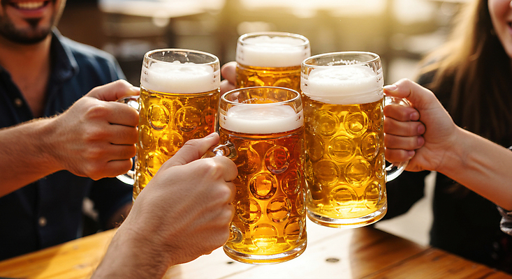 JPG 편집이미지 손 들기 신체부위 여름 빛 시원함 건배 맥주잔 술자리 나무탁자 맥주거품 회식 편집실사 AI인물포토 AI콘텐츠 계절 술잔 모션 탁자 맥주 사람 식사 거품 CG 파일형식 AI포토