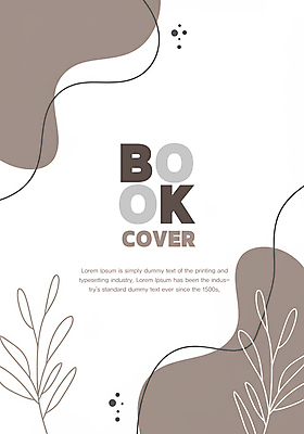 PSD 템플릿 디자인 백그라운드 곡선 북커버 추상 나뭇잎 사람없음 갈색 이미지템플릿 선 컬러 잎 무늬 파일형식
