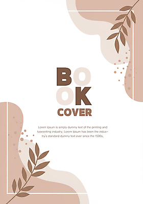 PSD 템플릿 디자인 백그라운드 곡선 북커버 추상 나뭇잎 사람없음 갈색 이미지템플릿 선 컬러 잎 무늬 파일형식