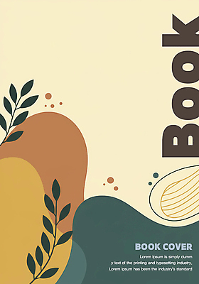 PSD 템플릿 디자인 백그라운드 곡선 북커버 추상 나뭇잎 사람없음 베이지색 이미지템플릿 선 컬러 잎 무늬 파일형식