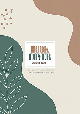 PSD 템플릿 디자인 백그라운드 곡선 북커버 추상 나뭇잎 사람없음 초록색 갈색 이미지템플릿 선 컬러 잎 무늬 파일형식