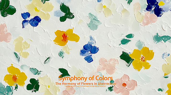 PSD 편집이미지 꽃 예술 붓터치 사람없음 흰색 그림 질감 작품 아크릴물감 이미지편집 식물 컬러 미술 물감 파일형식