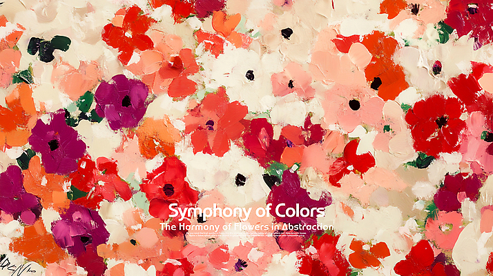 PSD 편집이미지 꽃 예술 붓터치 사람없음 빨간색 그림 질감 작품 아크릴물감 이미지편집 식물 컬러 미술 물감 파일형식