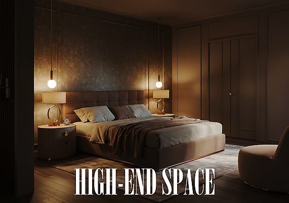 PSD 편집이미지 베개 조명 실내 사람없음 인테리어 갈색 카펫 침실 이불 침대 장롱 고급 이미지편집 디자인 컬러 가구 컨셉 침구 내부 파일형식