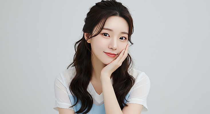 JPG 편집이미지 여자 한명 미소 상반신 성인 뷰티 손들기 턱괴기 의료성형뷰티 성인여자한명만 편집실사 AI인물포토 AI콘텐츠 1 모션 표정 사람 CG 여자한명만 성인여자만 파일형식 AI포토