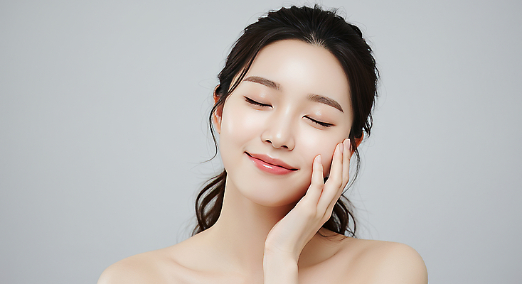 JPG 편집이미지 여자 한명 미소 상반신 성인 뷰티 손들기 눈감음 의료성형뷰티 성인여자한명만 편집실사 AI인물포토 AI콘텐츠 1 모션 표정 사람 CG 여자한명만 성인여자만 파일형식 AI포토