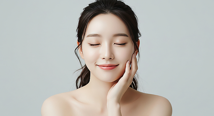 JPG 편집이미지 여자 한명 미소 상반신 성인 뷰티 손들기 눈감음 의료성형뷰티 성인여자한명만 편집실사 AI인물포토 AI콘텐츠 1 모션 표정 사람 CG 여자한명만 성인여자만 파일형식 AI포토