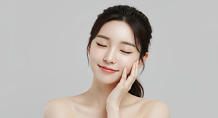 JPG 편집이미지 여자 한명 미소 상반신 성인 뷰티 손들기 눈감음 의료성형뷰티 성인여자한명만 편집실사 AI인물포토 AI콘텐츠 1 모션 표정 사람 CG 여자한명만 성인여자만 파일형식 AI포토