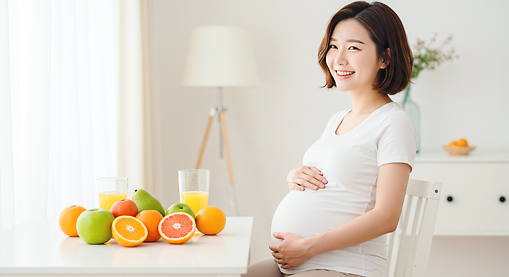 JPG 편집이미지 라이프스타일 여자 의자 오렌지 탁자 단면 잔 실내 한명 미소 앉기 상반신 성인 꽃병 임산부 스탠드 잡기 과일주스 자몽 서랍장 청사과 의료성형뷰티 성인여자한명만 편집실사 AI인물포토 AI콘텐츠 1 식기 꽃 가구 과일 모션 조명 표정 사람 내부 생활 주스 임신 사과 CG 여자한명만 성인여자만 파일형식 AI포토