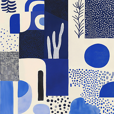 JPG 디자인 예술 패턴 일러스트 추상 사람없음 파란색 격자 국내일러스트 AI일러스트 AI콘텐츠 컬러 무늬 파일형식