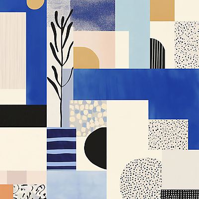 JPG 디자인 예술 패턴 일러스트 추상 사람없음 파란색 격자 국내일러스트 AI일러스트 AI콘텐츠 컬러 무늬 파일형식