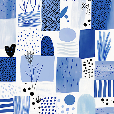 JPG 디자인 예술 패턴 일러스트 추상 사람없음 파란색 격자 국내일러스트 AI일러스트 AI콘텐츠 컬러 무늬 파일형식