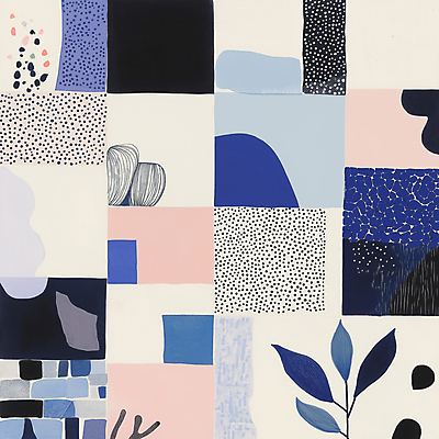 JPG 디자인 예술 패턴 일러스트 추상 사람없음 파란색 격자 국내일러스트 AI일러스트 AI콘텐츠 컬러 무늬 파일형식