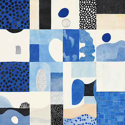 JPG 디자인 예술 패턴 일러스트 추상 사람없음 파란색 격자 국내일러스트 AI일러스트 AI콘텐츠 컬러 무늬 파일형식