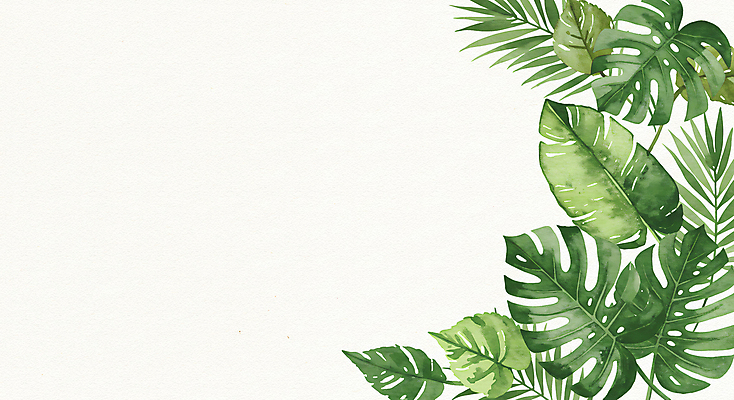 JPG 잎 일러스트 사람없음 초록색 몬스테라 카피스페이스 보테니컬아트 국내일러스트 AI일러스트 AI콘텐츠 식물 컬러 공백 파일형식