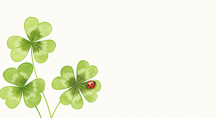 JPG 일러스트 색연필 수채화 사람없음 연두색 행운 클로버 무당벌레 카피스페이스 국내일러스트 AI일러스트 AI콘텐츠 곤충 컨셉 학용품 초록색 공백 파일형식