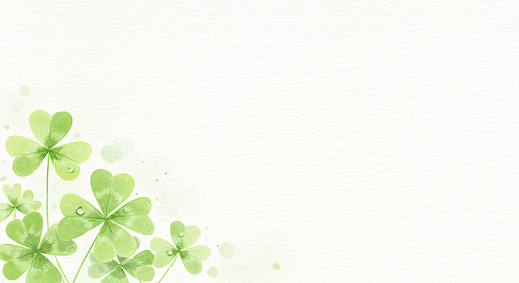 JPG 일러스트 색연필 수채화 사람없음 연두색 물방울 행운 클로버 카피스페이스 국내일러스트 AI일러스트 AI콘텐츠 컨셉 학용품 초록색 공백 파일형식