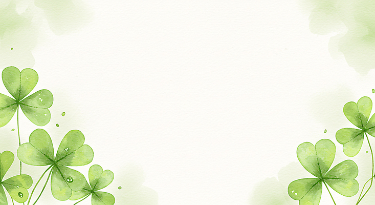 JPG 일러스트 색연필 수채화 프레임 사람없음 연두색 물방울 행운 클로버 카피스페이스 국내일러스트 AI일러스트 AI콘텐츠 컨셉 학용품 초록색 공백 파일형식