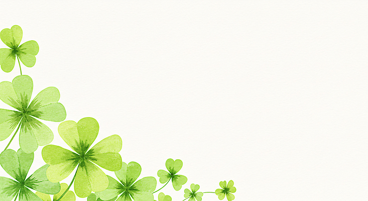 JPG 일러스트 색연필 수채화 사람없음 연두색 행운 클로버 카피스페이스 국내일러스트 AI일러스트 AI콘텐츠 컨셉 학용품 초록색 공백 파일형식