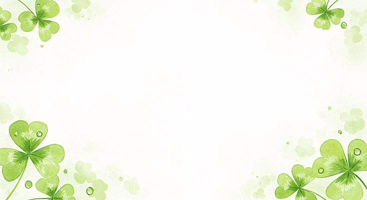 JPG 일러스트 색연필 수채화 프레임 사람없음 연두색 물방울 행운 클로버 카피스페이스 국내일러스트 AI일러스트 AI콘텐츠 컨셉 학용품 초록색 공백 파일형식