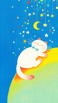 JPG 행복 별 일러스트 상상 밤하늘 동화 사람없음 파란색 눕기 눈감음 고양이 꿈 행성 초승달 편안함 환상 국내일러스트 수면_잠 AI일러스트 AI콘텐츠 자연요소 감정 컬러 컨셉 포유류 모션 하늘 반려동물 우주 달 잠 감각 야간 파일형식