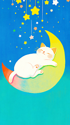 JPG 행복 별 일러스트 상상 밤하늘 동화 사람없음 파란색 눕기 눈감음 고양이 꿈 초승달 편안함 환상 국내일러스트 수면_잠 AI일러스트 AI콘텐츠 자연요소 감정 컬러 컨셉 포유류 모션 하늘 반려동물 달 잠 감각 야간 파일형식