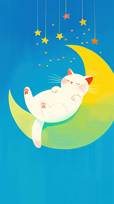 JPG 행복 별 일러스트 상상 밤하늘 동화 사람없음 파란색 눕기 눈감음 고양이 꿈 초승달 편안함 환상 국내일러스트 수면_잠 AI일러스트 AI콘텐츠 자연요소 감정 컬러 컨셉 포유류 모션 하늘 반려동물 달 잠 감각 야간 파일형식