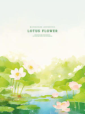 PSD 불교 일러스트 하늘 연꽃 사람없음 빛 부처님오신날 연못 연잎 국내일러스트 기념일 꽃 종교 잎 파일형식