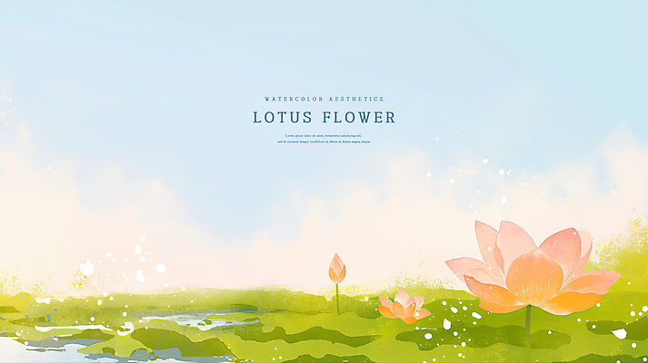 PSD 구름 불교 일러스트 하늘 연꽃 사람없음 부처님오신날 연잎 국내일러스트 자연요소 기념일 꽃 종교 잎 파일형식