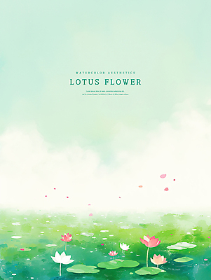 PSD 구름 불교 일러스트 하늘 연꽃 사람없음 부처님오신날 연못 연잎 국내일러스트 자연요소 기념일 꽃 종교 잎 파일형식