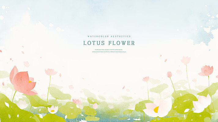 PSD 구름 불교 일러스트 하늘 연꽃 사람없음 부처님오신날 연못 연잎 국내일러스트 자연요소 기념일 꽃 종교 잎 파일형식