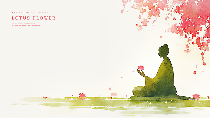 PSD 불교 일러스트 꽃나무 연꽃 사람없음 손들기 부처님오신날 연못 가부좌 부처님상 국내일러스트 나무 기념일 꽃 종교 모션 앉기 불상 부처 파일형식