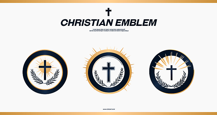 디자인 기독교 십자가 잎 일러스트 사람없음 빛 세트 교회 원형 심볼 베이지색 검정리본 국내일러스트 AI파일 도형 식물 리본 종교 컬러 종교건축 건물 파일형식 벡터
