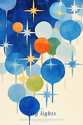 PSD 야경 일러스트 추상 수채화 사람없음 파란색 빛 반짝임 도시풍경 감성 국내일러스트 컬러 컨셉 무늬 모션 풍경 도시 야간 파일형식 풍경_경치