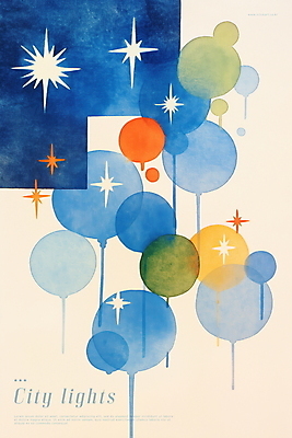 PSD 야경 일러스트 추상 수채화 사람없음 파란색 빛 반짝임 도시풍경 감성 국내일러스트 컬러 컨셉 무늬 모션 풍경 도시 야간 파일형식 풍경_경치