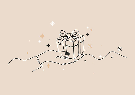 손 리본 라인일러스트 일러스트 들기 신체부위 선물상자 반짝임 라인아트 감사 베이지색 국내일러스트 AI파일 감정 선 컬러 모션 선물 사람 상자 파일형식 벡터