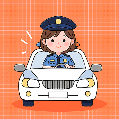 여자 일러스트 한명 미소 상반신 성인 잡기 핸들 격자 경찰복 경찰모자 경찰차 순찰 성인여자한명만 코랄 일러캐릭터 AI파일 캐릭터 모자_잡화 1 컬러 유니폼 무늬 모션 자동차 표정 사람 경찰 여자한명만 성인여자만 파일형식 벡터