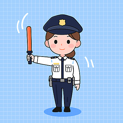 전신 여자 하늘색 일러스트 한명 미소 들기 성인 격자 경찰복 경찰모자 경찰봉 성인여자한명만 일러캐릭터 AI파일 캐릭터 모자_잡화 1 유니폼 무늬 모션 표정 사람 파란색 경찰 여자한명만 성인여자만 파일형식 벡터