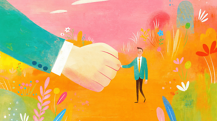 JPG 전신 손 남자 꽃 일러스트 한명 미소 정장 성인 손들기 비즈니스맨 성인남자한명만 국내일러스트 AI일러스트 AI콘텐츠 식물 1 옷 비즈니스 모션 표정 사람 신체부위 직장인 남자한명만 성인남자만 파일형식