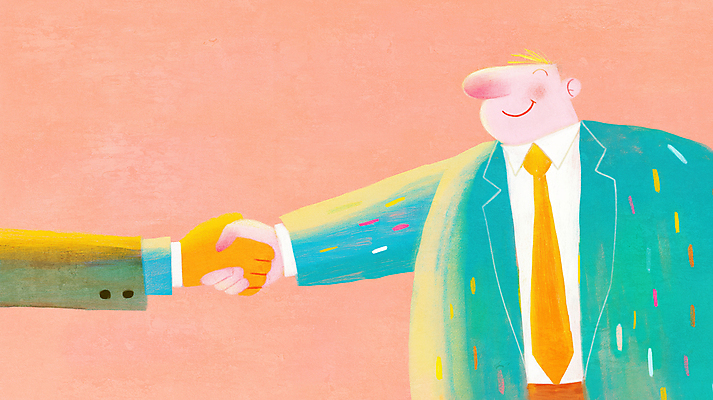 JPG 손 남자 분홍색 일러스트 악수 한명 미소 정장 상반신 성인 비즈니스맨 성인남자한명만 국내일러스트 AI일러스트 AI콘텐츠 1 옷 컬러 비즈니스 표정 사람 손짓 신체부위 직장인 남자한명만 성인남자만 파일형식