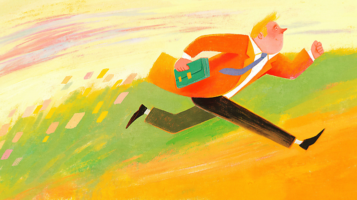 JPG 전신 남자 서류가방 일러스트 한명 들기 성인 달리기 노란색 비즈니스맨 지각 성인남자한명만 국내일러스트 AI일러스트 AI콘텐츠 1 컬러 가방 비즈니스 모션 사람 직장인 남자한명만 성인남자만 파일형식