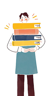 JPG 남자 일러스트 한명 미소 들기 성인 쌓기 앞치마 사서 책더미 성인남자한명만 국내일러스트 AI일러스트 AI콘텐츠 직업 1 모션 표정 사람 책 무더기 남자한명만 성인남자만 파일형식