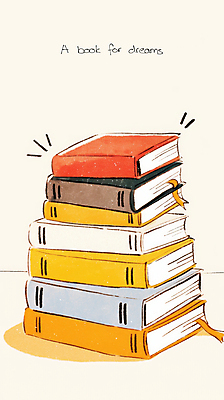 JPG 일러스트 사람없음 쌓기 꿈 베이지색 북마크 책더미 국내일러스트 AI일러스트 AI콘텐츠 컬러 모션 책 무더기 파일형식