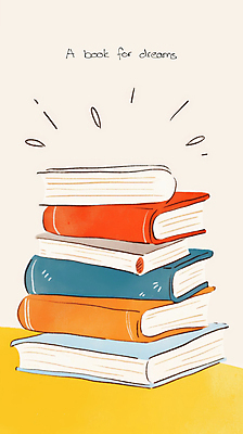 JPG 일러스트 탁자 사람없음 쌓기 꿈 베이지색 책더미 국내일러스트 AI일러스트 AI콘텐츠 컬러 가구 모션 책 무더기 파일형식