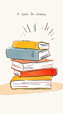 JPG 일러스트 사람없음 쌓기 꿈 베이지색 책더미 국내일러스트 AI일러스트 AI콘텐츠 컬러 모션 책 무더기 파일형식