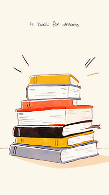 JPG 일러스트 사람없음 쌓기 꿈 베이지색 북마크 책더미 국내일러스트 AI일러스트 AI콘텐츠 컬러 모션 책 무더기 파일형식