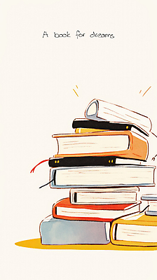 JPG 일러스트 사람없음 쌓기 꿈 베이지색 책더미 국내일러스트 AI일러스트 AI콘텐츠 컬러 모션 책 무더기 파일형식