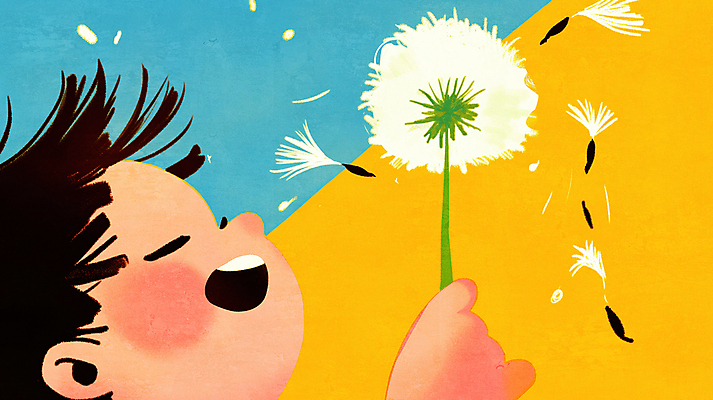 JPG 남자 얼굴 어린이 일러스트 한명 미소 들기 소년 파란색 노란색 눈감음 민들레홀씨 봄바람 소년한명만 국내일러스트 AI일러스트 AI콘텐츠 1 컬러 모션 바람 표정 사람 신체부위 민들레 남자한명만 소년만 파일형식