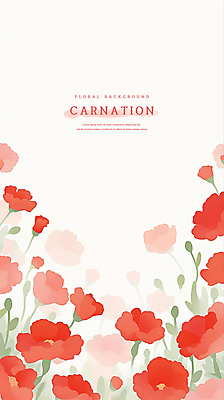 PSD 백그라운드 잎 일러스트 수채화 사람없음 빨간색 어버이날 카네이션 감사 가정의달 국내일러스트 식물 기념일 꽃 감정 컬러 5월 파일형식